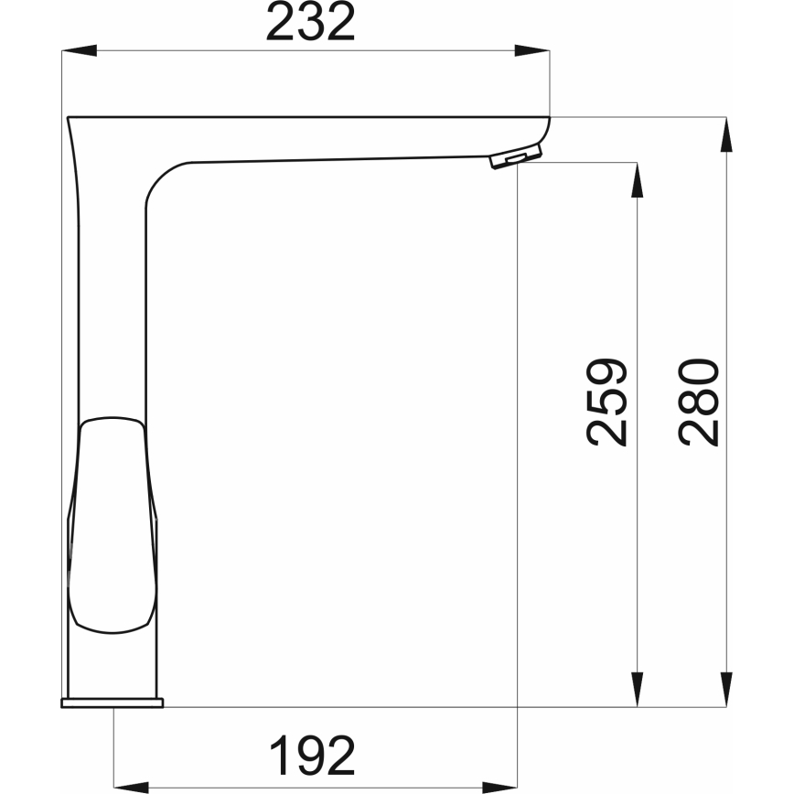 Novaservis - Miscelatore per lavello METALIA, finitura cromo lucido