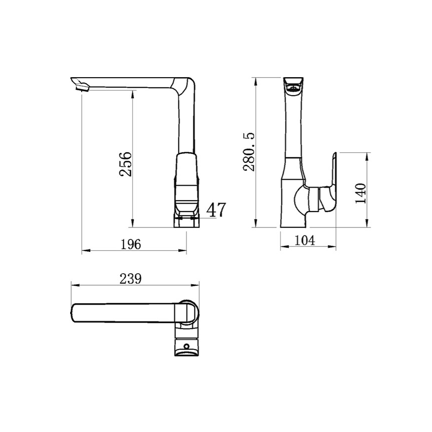 Novaservis - Miscelatore per lavello NOBLESS TINA cromo lucido