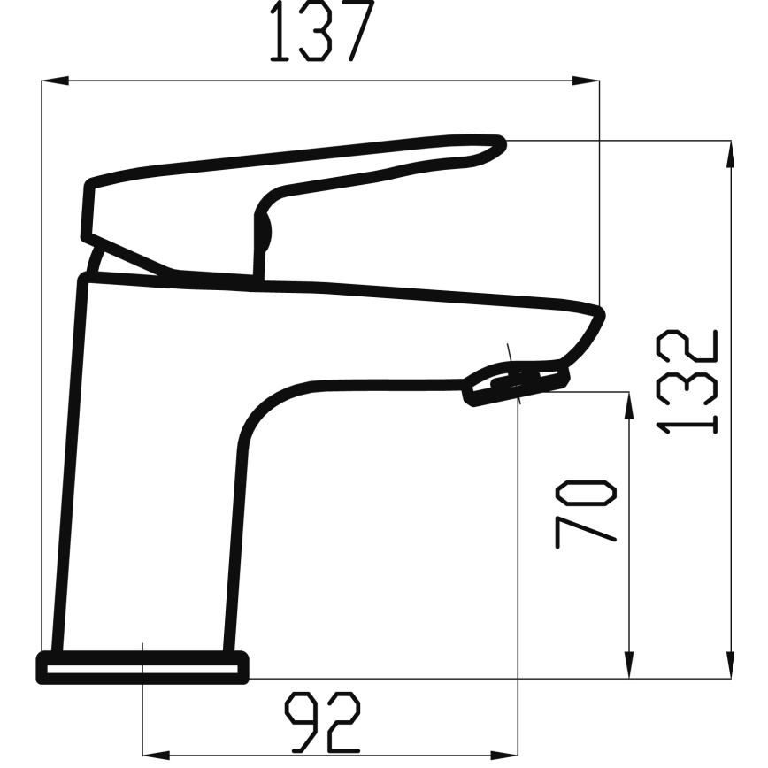 Novaservis - Rubinetto del lavandino METALIA 13,2 cm cromo lucido