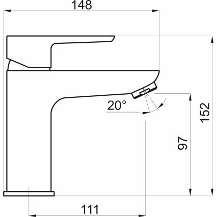 Novaservis - Rubinetto del lavandino METALIA ECO 15,2 cm cromo lucido