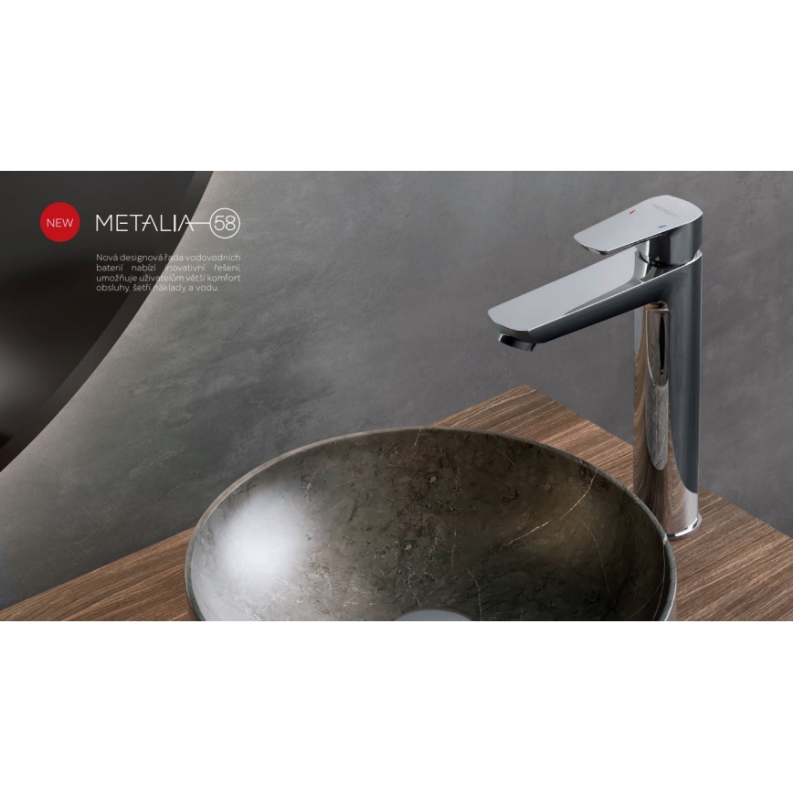 Novaservis - Rubinetto del lavandino METALIA ECO 25,7 cm cromo lucido