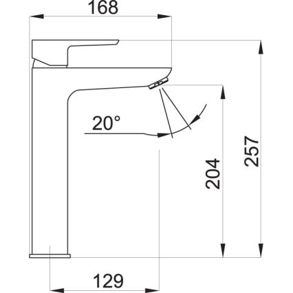 Novaservis - Rubinetto del lavandino METALIA ECO 25,7 cm cromo lucido