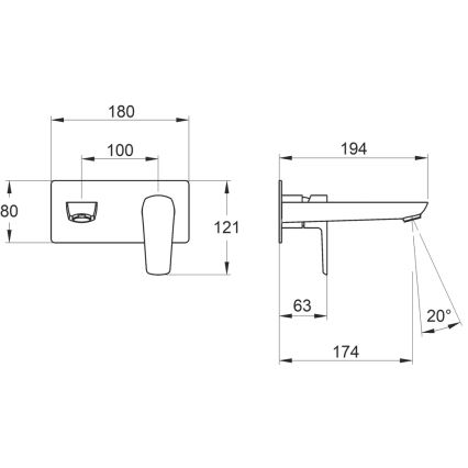 Novaservis - Rubinetto per lavabo da incasso METALIA ECO cromo lucido