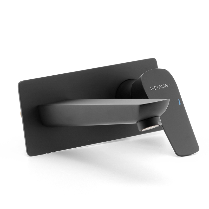 Novaservis - Rubinetto per lavabo da incasso METALIA ECO opaco nero