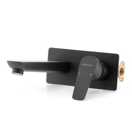 Novaservis - Rubinetto per lavabo da incasso METALIA ECO opaco nero