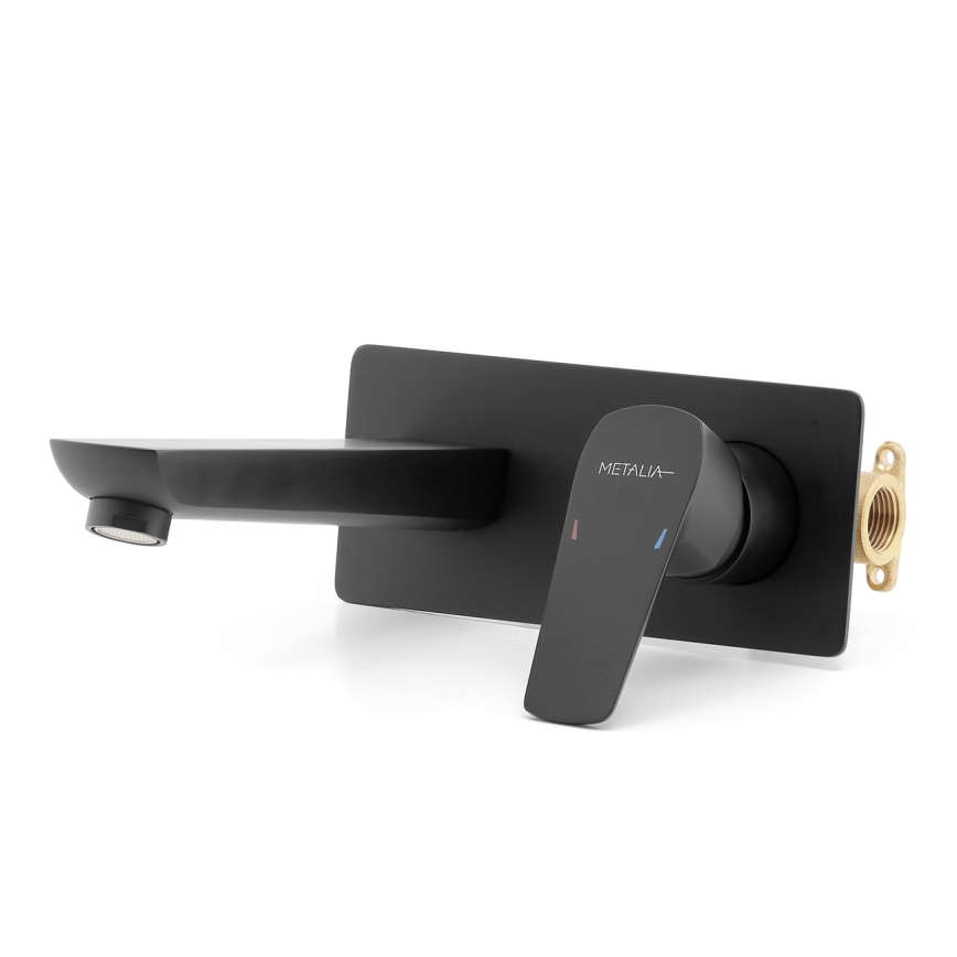 Novaservis - Rubinetto per lavabo da incasso METALIA ECO opaco nero