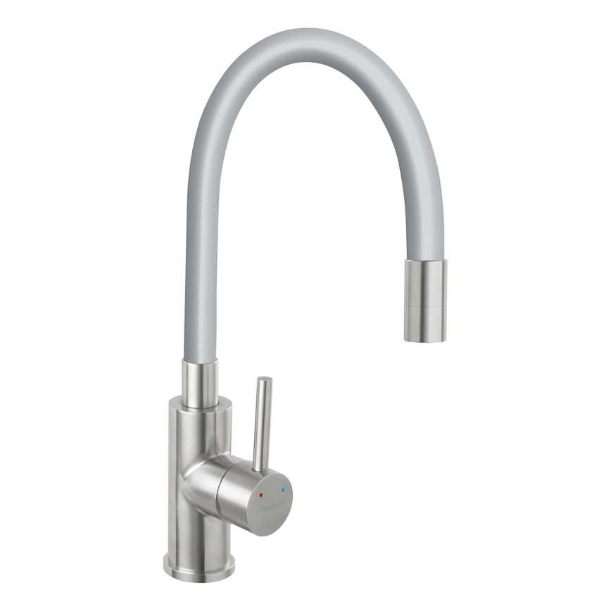 Novaservis - Rubinetto per lavello con braccio flessible acciaio inossidabile/grigio