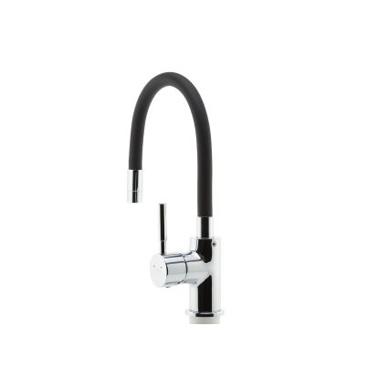 Novaservis - Rubinetto per lavello con braccio flessible cromo lucido/opaco nero