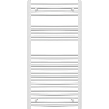 Novaservis - Scaldasalviette a scaletta per bagno 644W/230V 120x60 cm, bianco, bordi arrotondati
