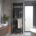 Novaservis - Scaldasalviette a scaletta per bagno 836W/230V 160x60 cm nero dritto
