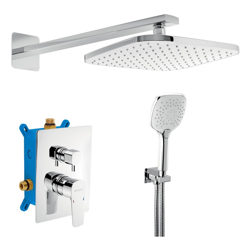 Novaservis - Set doccia con rubinetto a incasso METALIA ECO cromo lucido