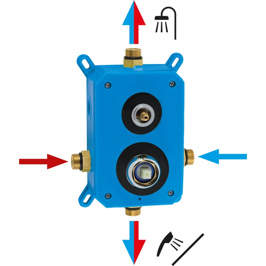 Novaservis - Set doccia con rubinetto a incasso METALIA ECO opaco nero
