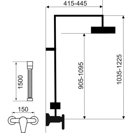 Novaservis - Set doccia con rubinetto termostatico METALIA ECO cromo lucido