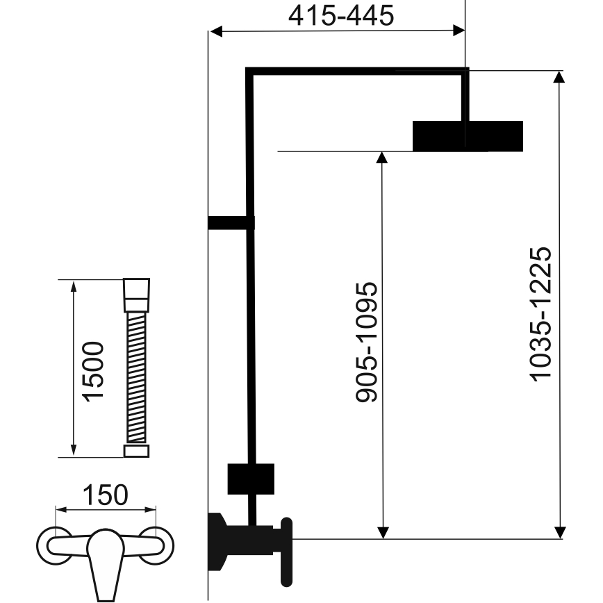 Novaservis - Set doccia con rubinetto termostatico METALIA ECO cromo lucido