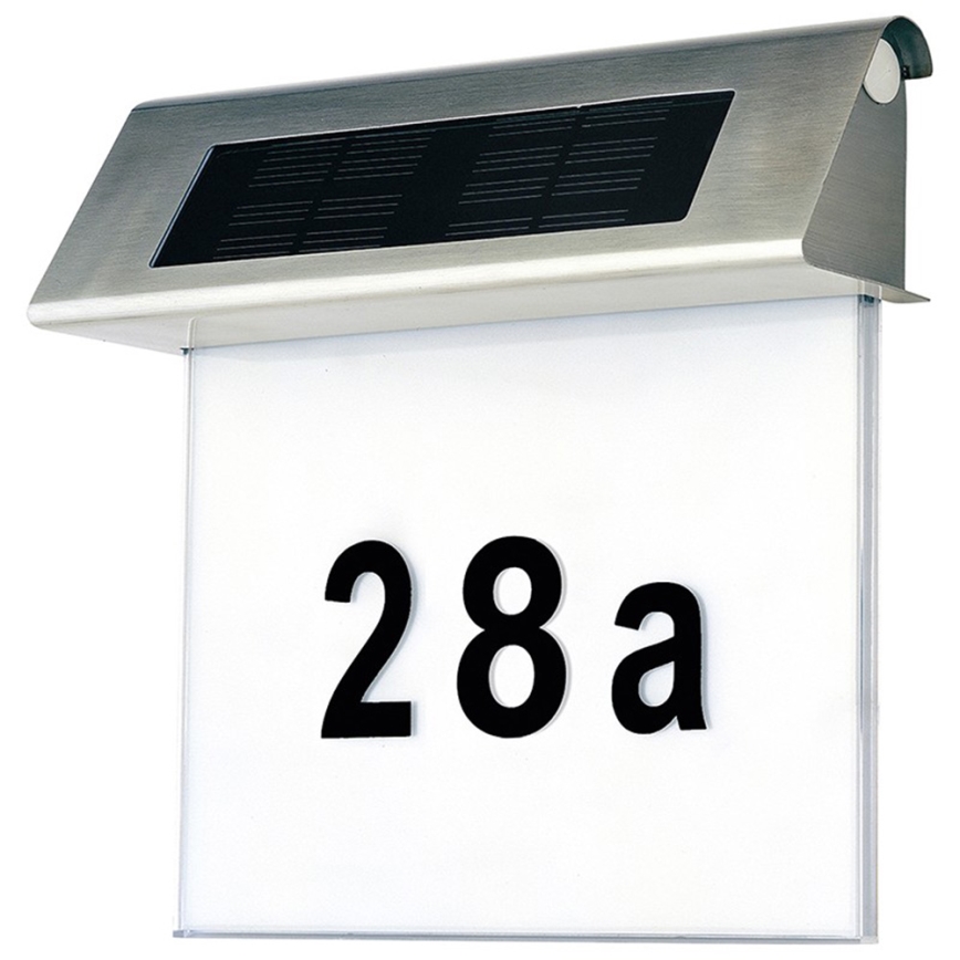 Numero civico solare LED LED/2x0,07W/2,4V 1200 mAh IP44