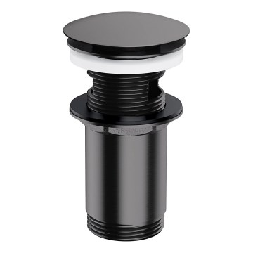 OMNIRES A706AT - Scarico del lavandino CLICK-CLACK diametro 6,6 cm pettinato antracite