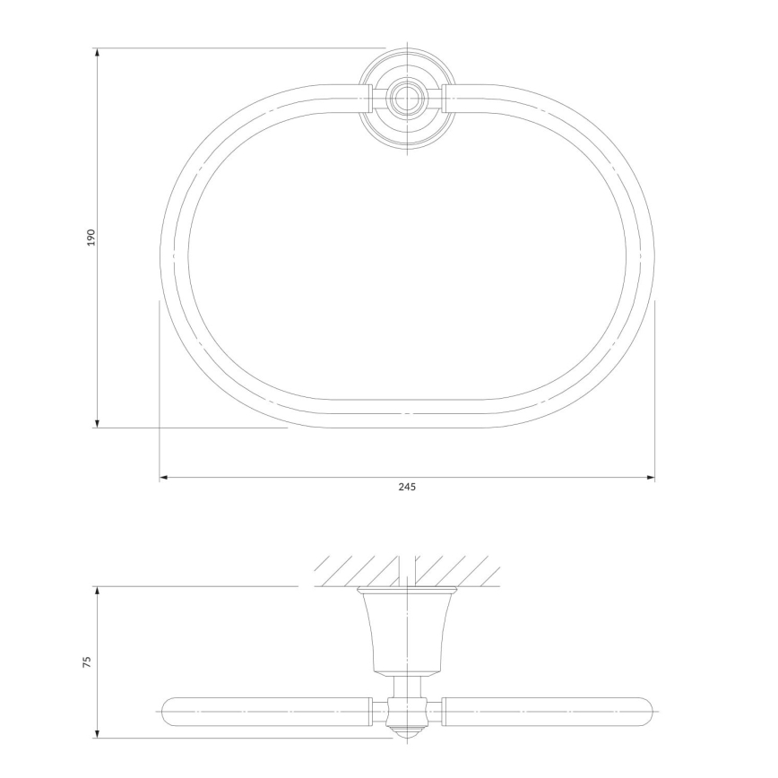 OMNIRES AL53230CR - Appendiabiti da parete ART LINE cromo lucido
