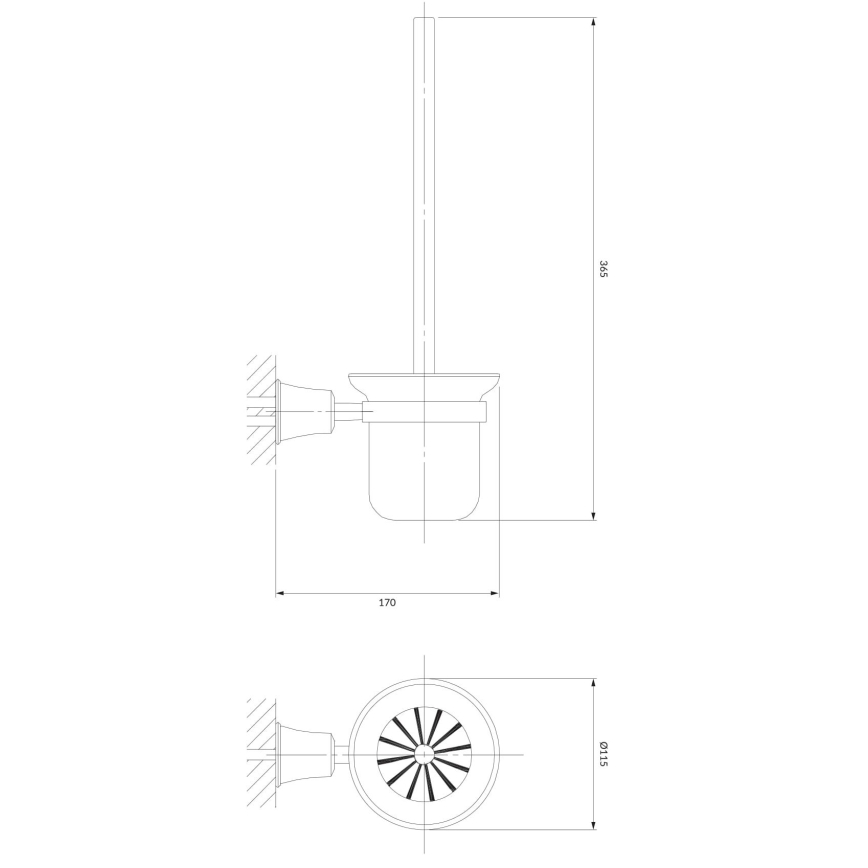 OMNIRES AL53620CR - Scopino a parete ART LINE cromo lucido