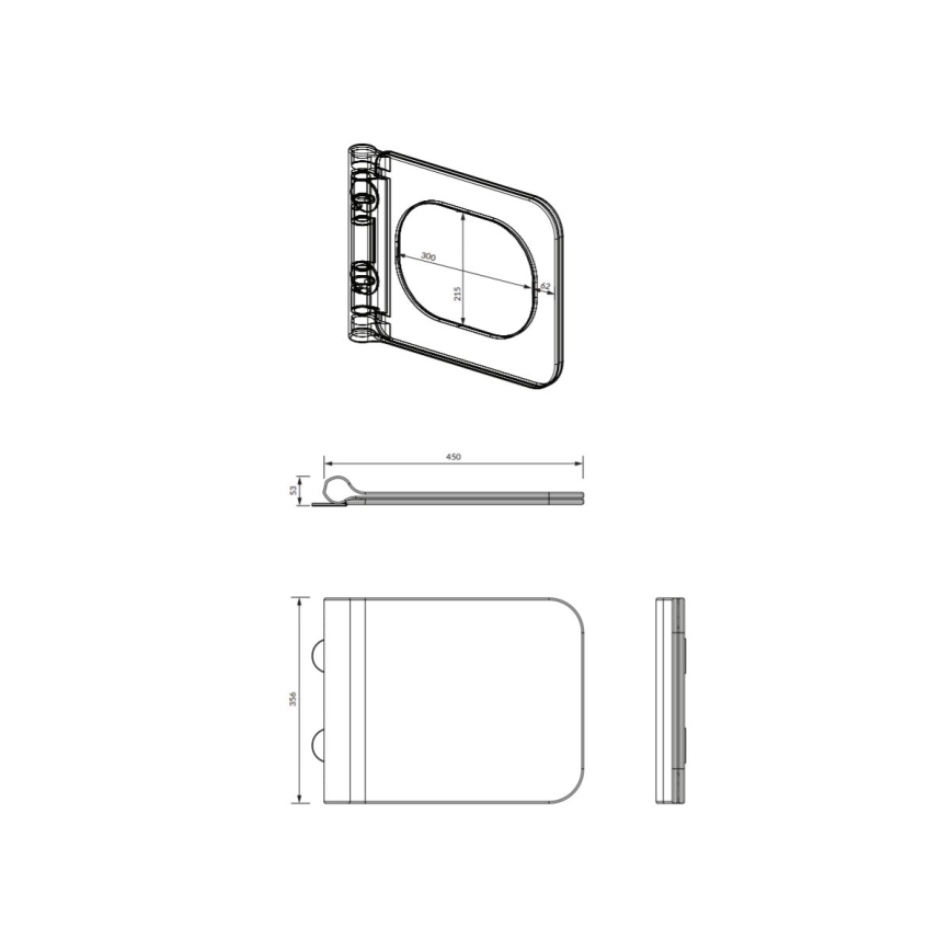 OMNIRES BOSTONDEBP - Sedile del water SoftClose BOSTON duroplast/bianco lucido