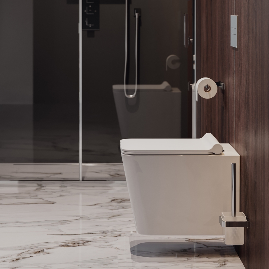 OMNIRES BOSTONMWBP - WC a parete con sedile SoftClose BOSTON ceramiche/bianco lucido