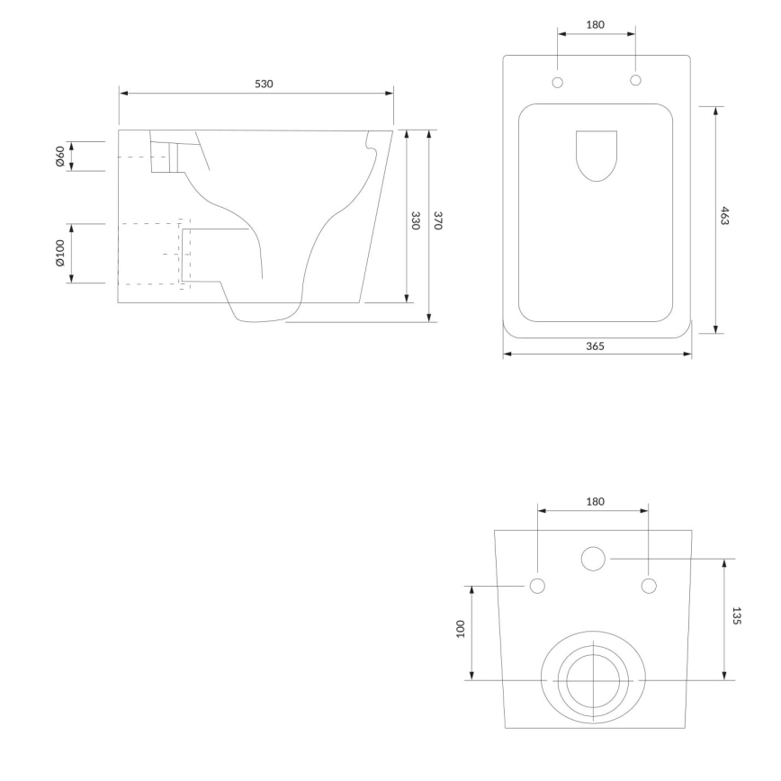 OMNIRES BOSTONMWBP - WC a parete con sedile SoftClose BOSTON ceramiche/bianco lucido