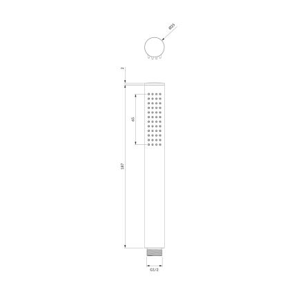 OMNIRES CONTOUR-RCR - Doccia portatile CONTOUR cromo lucido