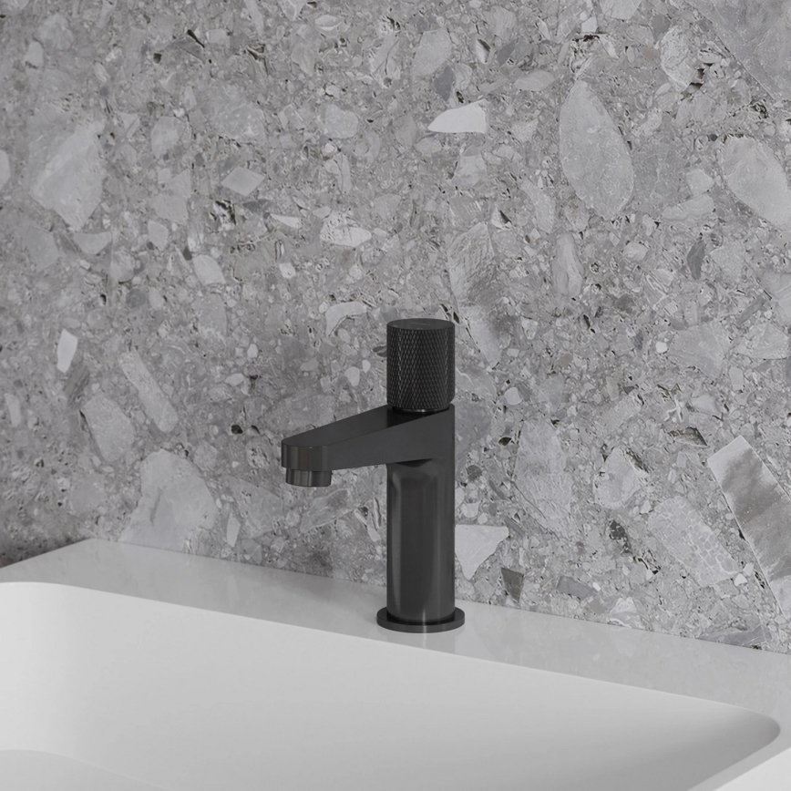 OMNIRES CT8010AT - Miscelatore per lavabo CONTOUR 16,6 cm antracite spazzolato