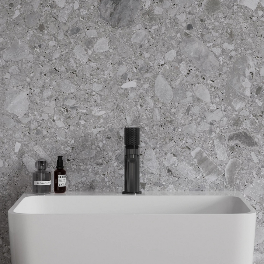 OMNIRES CT8010AT - Miscelatore per lavabo CONTOUR 16,6 cm antracite spazzolato