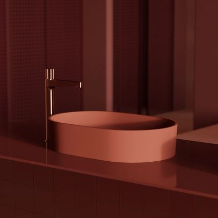 OMNIRES CT8012CPB - Miscelatore per lavabo CONTOUR 31,2 cm, finitura rame spazzolato