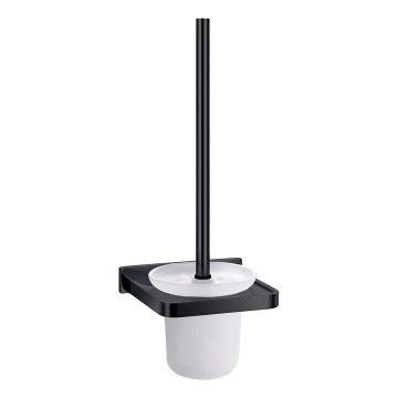 OMNIRES DA70620BL - Spazzola WC da parete DARLING nero opaco