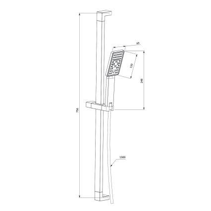 OMNIRES JIMJIM-SCR - Set doccia JIMJIM cromo lucido