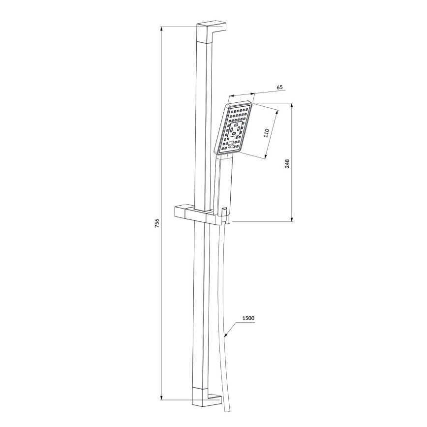 OMNIRES JIMJIM-SCR - Set doccia JIMJIM cromo lucido