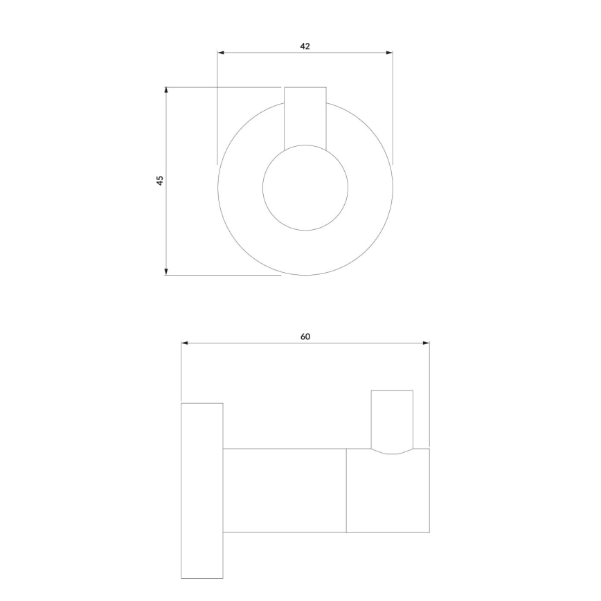 OMNIRES MP60110CR - Gancio a muro MODERN PROJECT cromo lucido