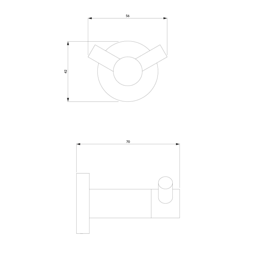 OMNIRES MP60120CR - Gancio a muro MODERN PROJECT cromo lucido