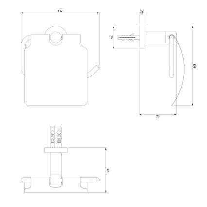 OMNIRES MP60520CR - Porta carta igienica MODERN PROJECT cromo lucido