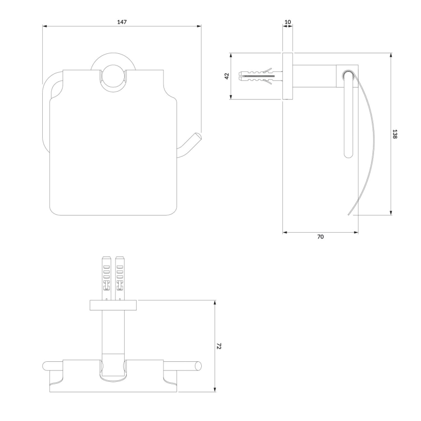 OMNIRES MP60520CR - Porta carta igienica MODERN PROJECT cromo lucido