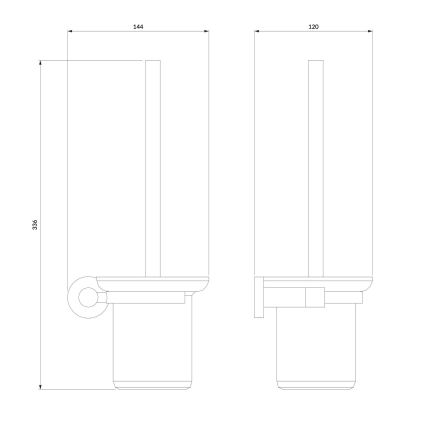 OMNIRES MP60620CR - Scopino a parete MODERN PROJECT cromo lucido