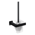 OMNIRES NL80620BL - Porta scopino WC da parete NELSON nero opaco