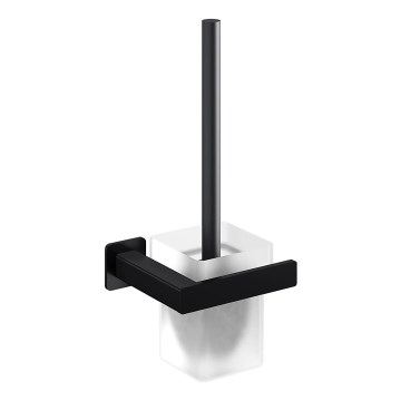 OMNIRES NL80620BL - Porta scopino WC da parete NELSON nero opaco