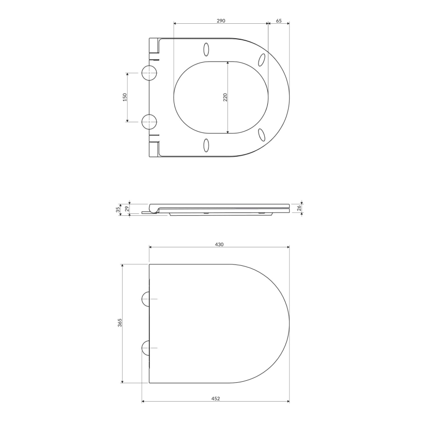 OMNIRES OTTAWASPDEBP - Sedile del water SoftClose OTTAWA duroplast/bianco lucido
