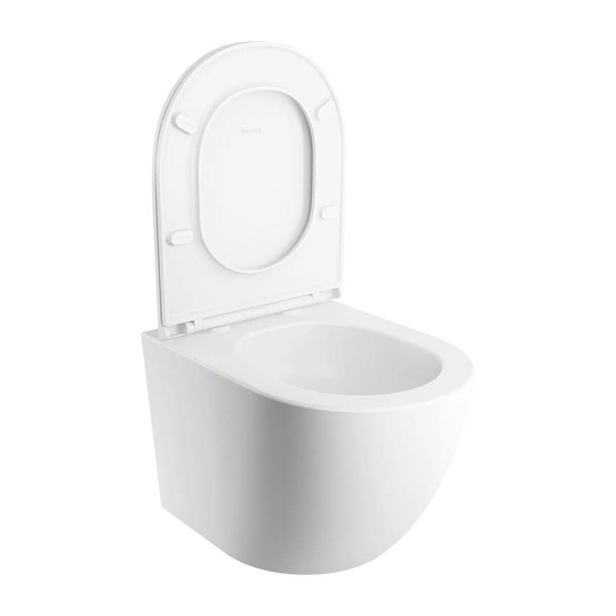 OMNIRES OTTAWASPXMWBM - WC sospeso con sedile SoftClose OTTAWA ceramica/bianco opaco