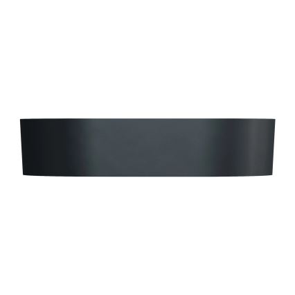 OMNIRES OVOUNBLV - Lavabo da appoggio OVO 55x36 cm dolomite/lava nero opaco