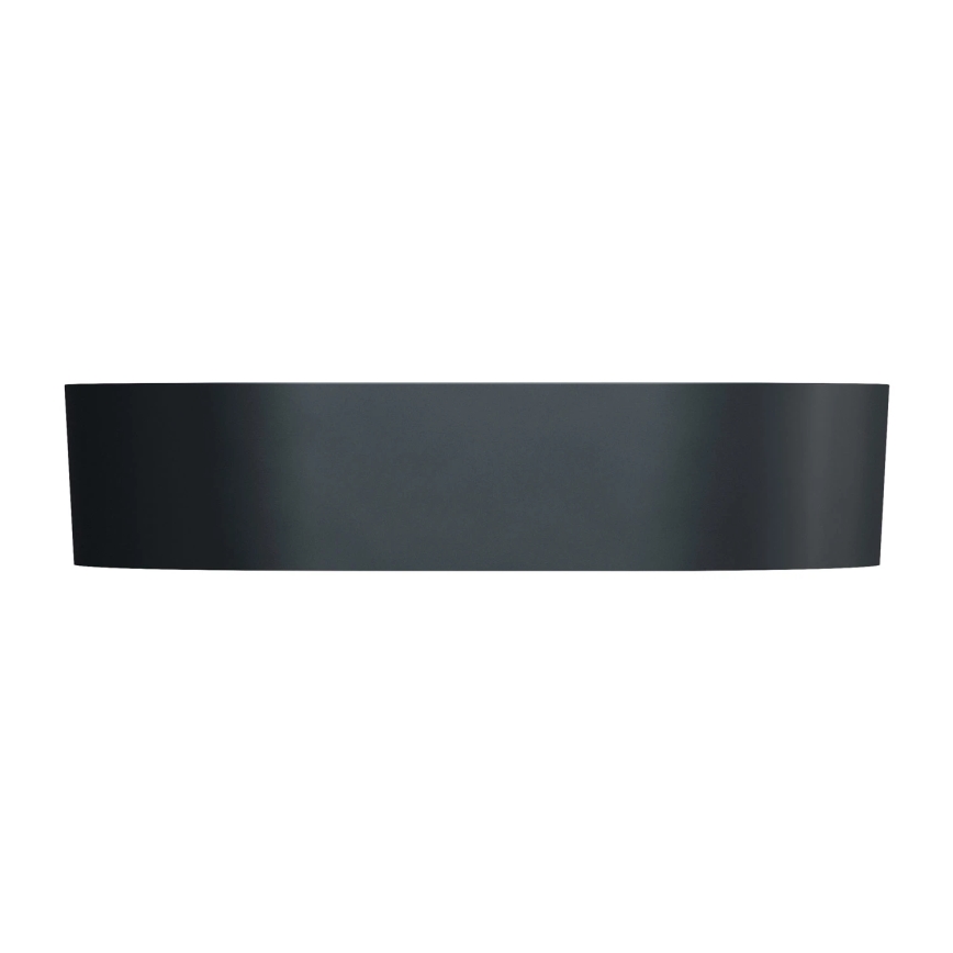 OMNIRES OVOUNBLV - Lavabo da appoggio OVO 55x36 cm dolomite/lava nero opaco