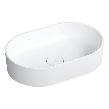 OMNIRES OVOUNBM - Lavandino da appoggio OVO 55x36 cmdolomit/bianco opaco