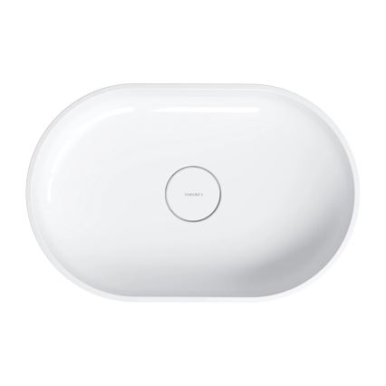OMNIRES OVOUNBP - Lavandino da appoggio OVO 55x36 cm dolomite/bianco lucido