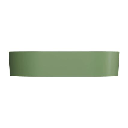 OMNIRES OVOUNOL - Lavandino da appoggio OVO 55x36 cm dolomite/opaco oliva