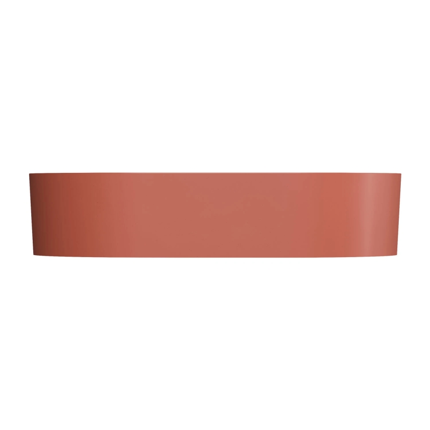 OMNIRES OVOUNTE - Lavabo da appoggio OVO 55x36 cm in dolomite/terracotta opaca