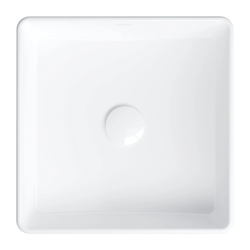 OMNIRES PASADENA360BP - Lavabo da appoggio PASADENA 36x36 cm ceramica/bianco lucido