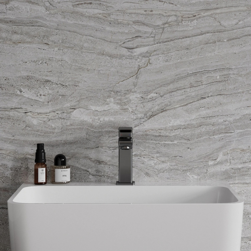 OMNIRES PM7410GR - Miscelatore per lavabo PARMA 15 cm grafite spazzolato