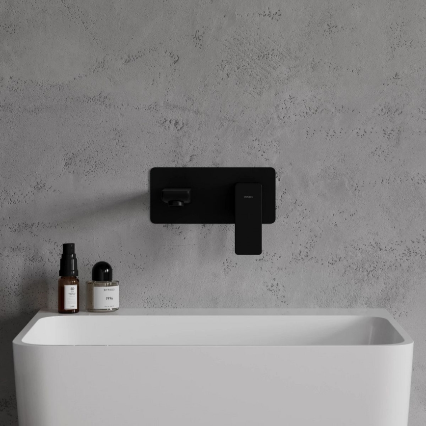 OMNIRES PM7415BL - Rubinetto lavabo per installazione incasso PARMA nero opaco